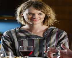 Mackenzie Davis consuming alcohol